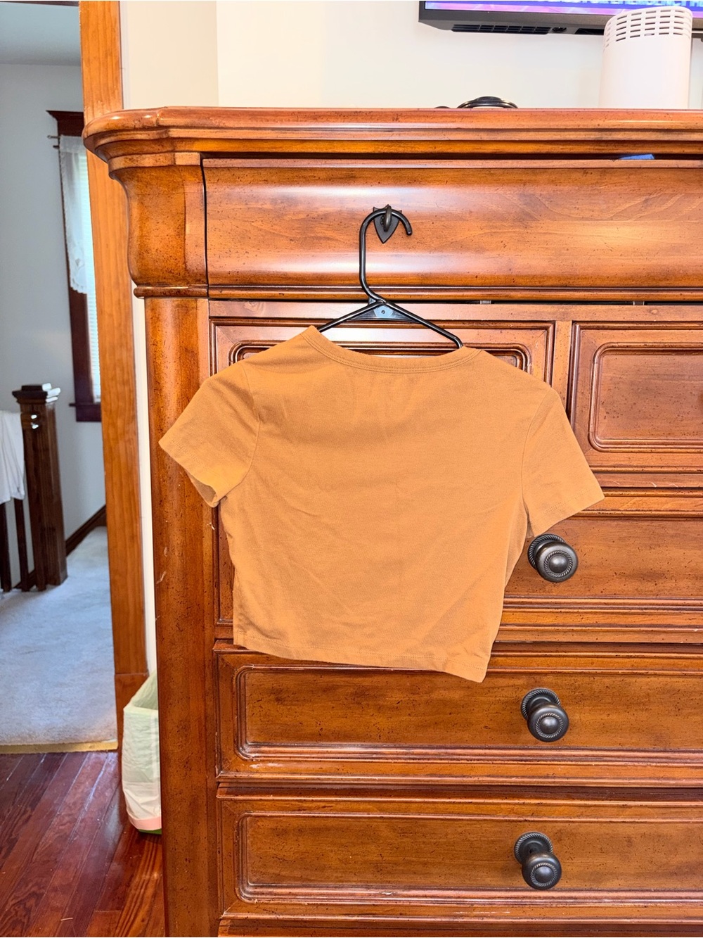 Wild Fable Brown Rust Cropped Baby Tee Short Sleeve Size Small - Picture 2 of 5